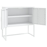 Sideboard White 75x35x75 cm Steel 335872