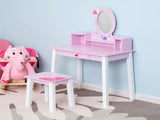 Kids Wooden Dressing Table and Stool Make Up Desk T3398P348108