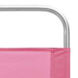 Folding Beach Chairs 2 pcs Pink Fabric 310372