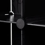 Modular Cabinet 18 Compartments Black and White 37x146x180.5 cm 240501