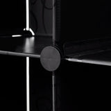Modular Cabinet 18 Compartments Black and White 37x146x180.5 cm 240501