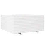 ZNTS Garden Planter White 100x100x49.5 cm Solid Wood Pine 3282540