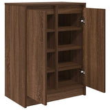 Shoe Cabinet Brown Oak 57x34x76 cm Engineered Wood 861874