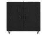 Sideboard Black Oak 69.5 x 34 x 90 cm Engineered Wood and Iron 881599