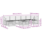 Outdoor Sofa Set 8 pcs White 59 x 59 x 37 cm Solid Acacia Wood 3392249