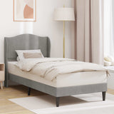 Bed Frame with Headboard Light Grey 90 x 190 cm Velvet 42027947