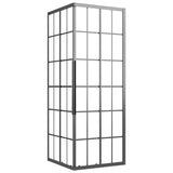 Shower Cabin Frosted ESG 70x70x180 cm Black 151859