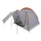 Camping Tent Grey and Orange 2-Person Polyester and Steel 42028644