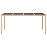Garden Table Beige 190 x 90 x 75 cm Poly Rattan 362550