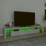 TV Cabinet with LED Lights Concrete Grey 230x36.5x40 cm 3152789