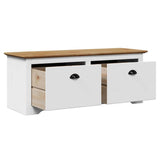 Hallway Bench BODO White and Brown 114x40x45 cm 4016870