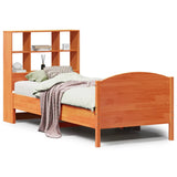 Bookcase Bed without Mattress Wax Brown 90x200cm Solid Wood Pine 3323124