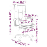 Reclining Office Chair Taupe Fabric 349749