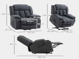 Overstuffed Riser and Recliner Chairs for the Elderly with 8 Vibration Massage, Fabric Upholstered T3398P378882