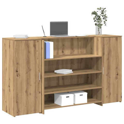Reception Desk Artisan Oak 180x50x103.5 cm Engineered Wood 3324177