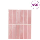 Rectangular Tile 50 pcs Pink 29 x 23 x 0.08 cm 42046164