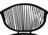 Dining Set Black PVC rattan, powder-coated steel, glass 3-piece 3060225