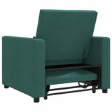 Pull out Sofa Bed Single Dark green 90 x 165 x 87 cm Fabric 42002689