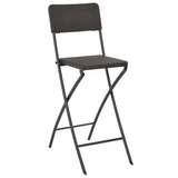 Bar Chair Set of 2 Brown HDPE and powder-coated steel Standard 44558