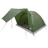 Camping Tent with Roof Green 4-Person Polyester and Steel 42028647