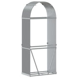 Log Holder Light Grey 80x45x190 cm Galvanised Steel 364550