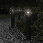 ZNTS Outdoor Floor Lamps with Sensors 3pcs Black 60 cm Stainless Steel 4006370