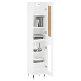 Highboard White 34.5x34x180 cm Engineered Wood 3200369