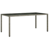 Garden Table Grey 190 x 90 x 75 cm Poly Rattan 362548