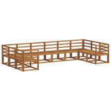 Outdoor Sofa Set 10 pcs Natural Solid Acacia Wood 3367037