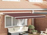 Retractable Awning Brown 300 x 200 cm Fabric 3329531