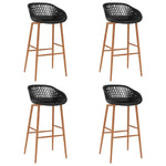 ZNTS 5 Piece Bar Set White and Black 3057434