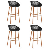 5 Piece Bar Set White and Black 3057434