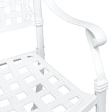 Garden Table Set 3 pcs White Cast Aluminium 3334726
