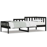 Day Bed without Mattress Black 80x200 cm Solid Wood Pine 840369