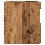 ZNTS Bedside Cabinet with LED Lights Old Wood 50x40x45 cm 862180