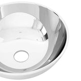 Wash Basin 28x10 cm Ceramic Silver 143489