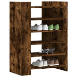 ZNTS Shoe Cabinet Smoked Oak 74.5x37.5x100 cm Engineered Wood 848434