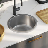 145070 Kitchen Sink with Strainer and Trap Stainless Steel