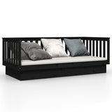 Day Bed without Mattress Black 100x200 cm Solid Wood Pine 821573