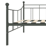 ZNTS 284670 DayBed Frame without Mattress Grey Metal 90x200 cm