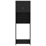 ZNTS Washing Machine Cabinet Black 64x25.5x190 cm Engineered Wood 800028