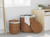 Laundry Basket 2 pcs Brown 42020974