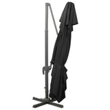 Cantilever Garden Parasol with Double Top Black 400x300 cm 312377