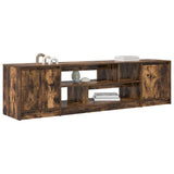 TV Cabinet Smoked Oak 188.5x41x50 cm Engineered Wood 3328421