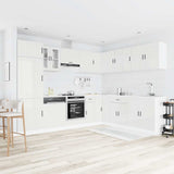 14 Piece Kitchen Cabinet Set Porto Gloss White Engineered Wood 3314993