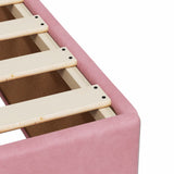 Box Spring Bed with Mattress Pink 120x200 cm Velvet 3290881
