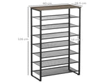 8-Tier Shoe Rack, Shoe Storage Organizer with Mesh Shelves, Free Standing Shoe Shelf Stand for 21-24 T3398P344399