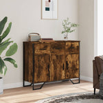 ZNTS Sideboard Smoked Oak 97x32.5x74.5 cm Engineered Wood 848561