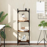 Bookcase 4-Tier Smoked Oak 40x30x120 cm Engineered Wood 837634
