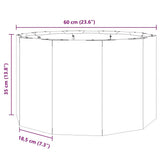 Planter Anthracite 60 x 60 x 35 cm Steel 883740